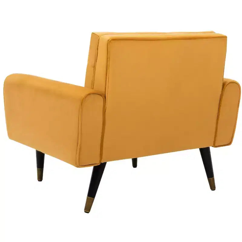 Poltroncina in velluto trapuntato, gambe in legno, seduta singola – Verde foresta / Giallo calendula / Grigio scisto / Blu ardesia