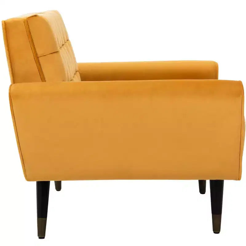 Poltroncina in velluto trapuntato, gambe in legno, seduta singola – Verde foresta / Giallo calendula / Grigio scisto / Blu ardesia