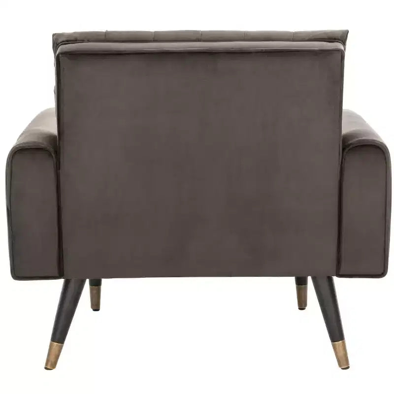 Poltroncina in velluto trapuntato, gambe in legno, seduta singola – Verde foresta / Giallo calendula / Grigio scisto / Blu ardesia