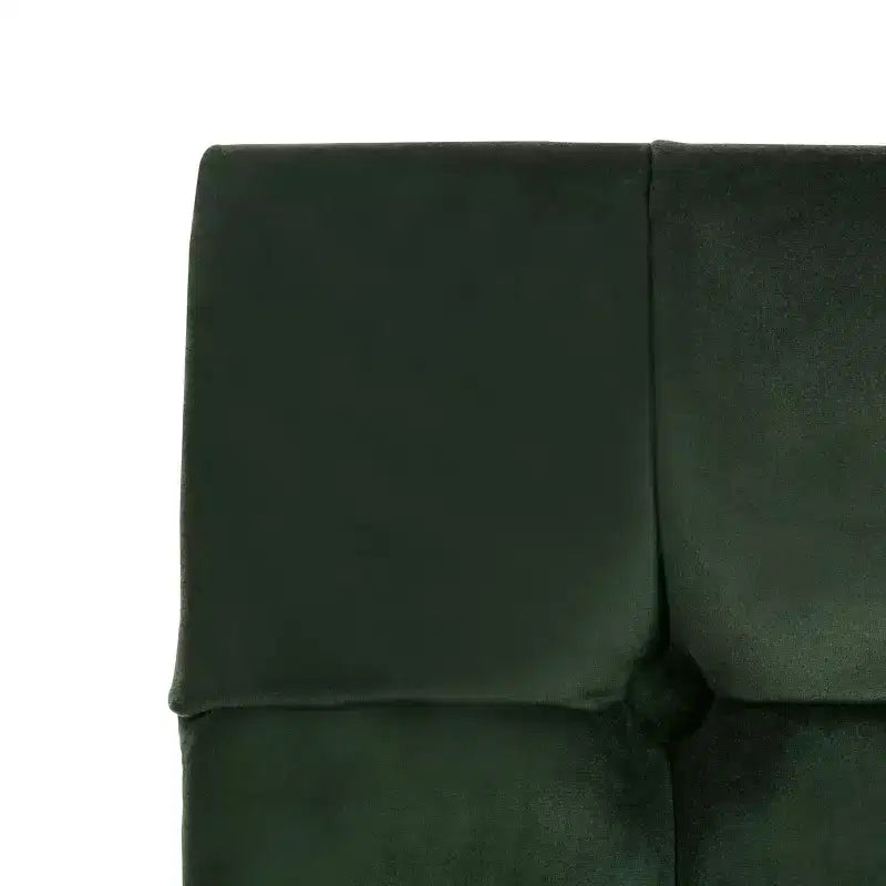 Poltroncina in velluto trapuntato, gambe in legno, seduta singola – Verde foresta / Giallo calendula / Grigio scisto / Blu ardesia