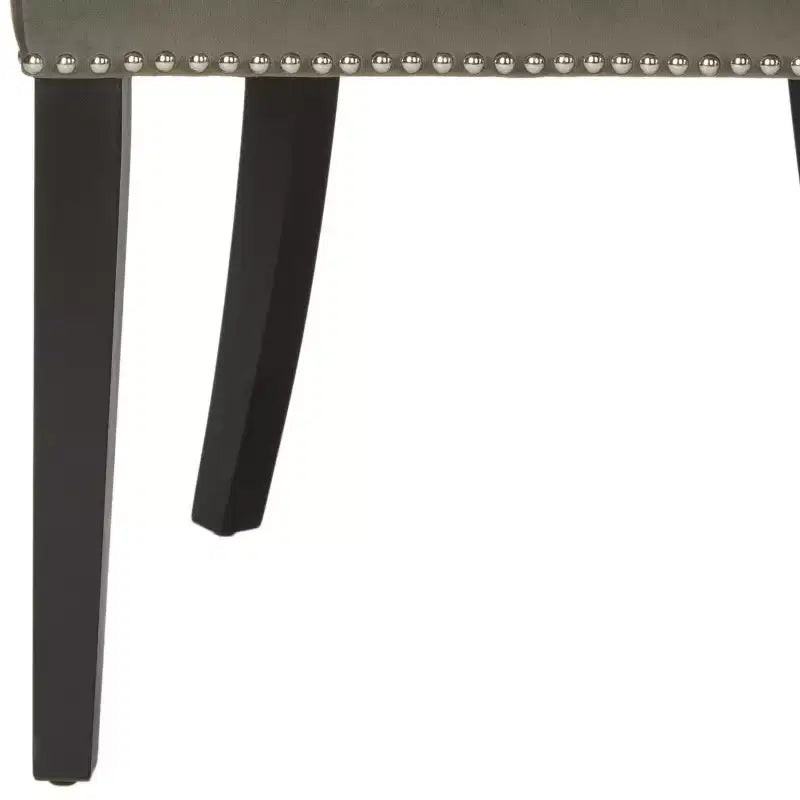 Sedia da Pranzo senza Braccioli Rivestita Multicolore con Borchie, Set di 2
