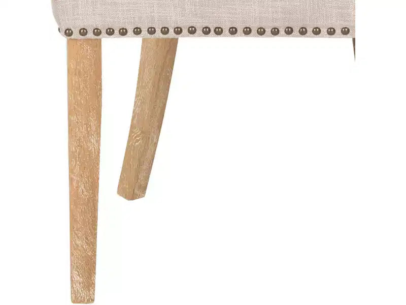 Sedia da Pranzo senza Braccioli Rivestita Multicolore con Borchie, Set di 2