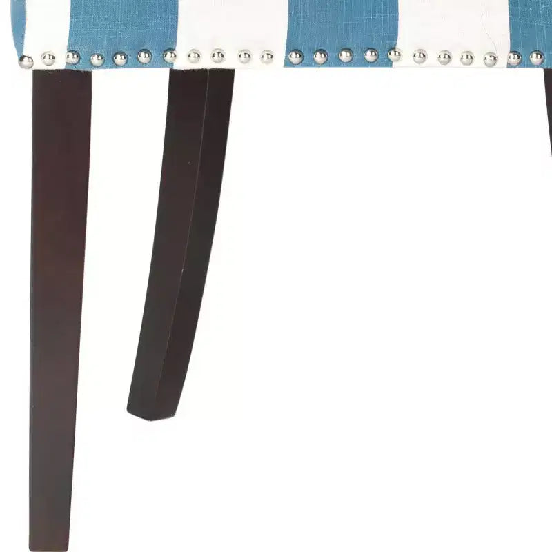 Sedia da Pranzo senza Braccioli Rivestita Multicolore con Borchie, Set di 2