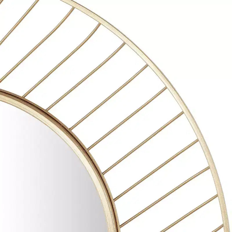 Specchio da parete rotondo oro - singolo