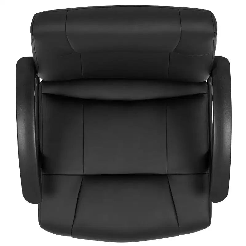 Sedia da ufficio con braccioli Flash Furniture Coffman Flash Fundamentals a schienale medio, in similpelle imbottita nera