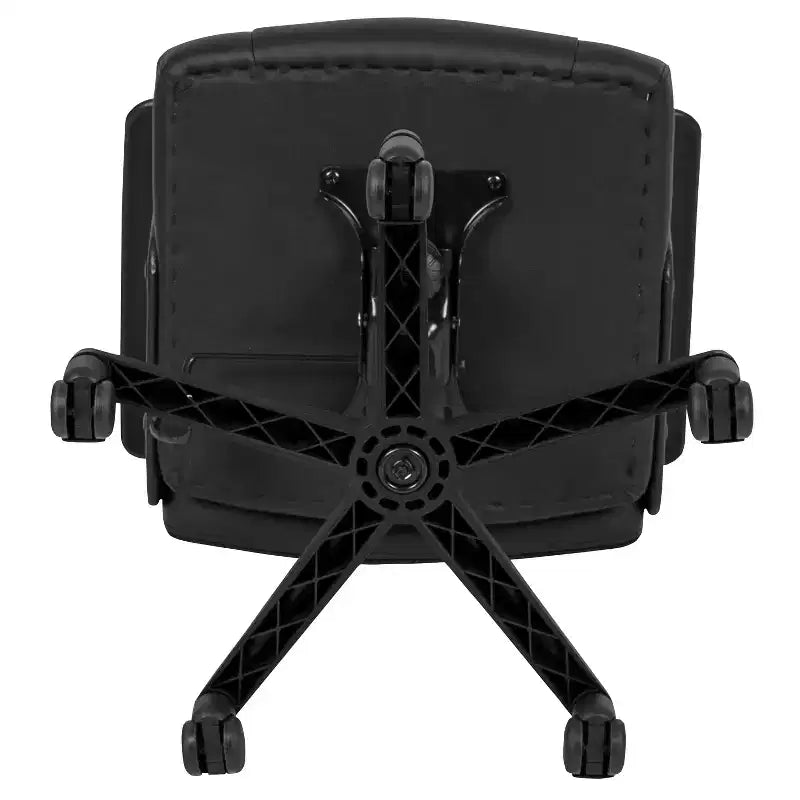 Sedia da ufficio con braccioli Flash Furniture Coffman Flash Fundamentals a schienale medio, in similpelle imbottita nera