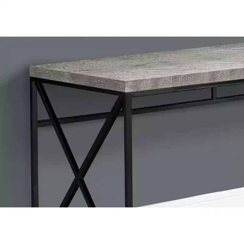 Tortora/Ciliegio/Nero, Scrivania per computer con base a X, Singola, 120 cm